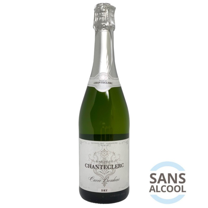 BARON DE CHANTECLERC BLANC (Alcool Free) Vin blanc effervescent sans alcool