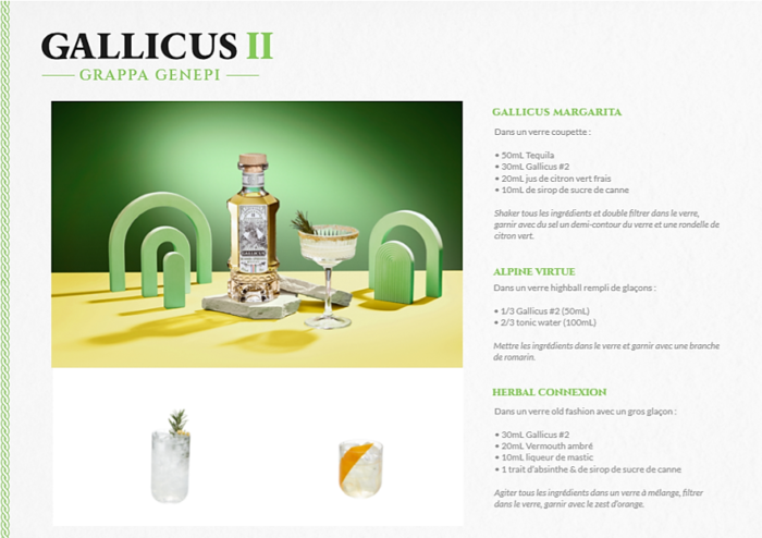 GALLICUS N° 2 GRAPA GENEPI 70 CL - 45% Vol. – Image 2