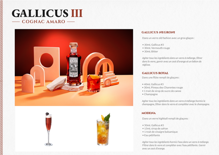 GALLICUS N°3 COGNAC AMARO 70 CL - 45% Vol. – Image 2